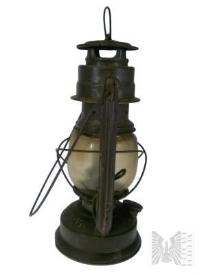 Německo, Lipsko, 20. století. - Bouřková olejová lampa BAT č. 158, Racek Leipziger Werke VEB