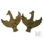 Zestaw Vintage Mosiężnych Figurek: Kaczka, Amor z Lutnią, Sowa, Głowa Meduzy (x2), Orzeł Biały (x2)