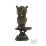 Zestaw Vintage Mosiężnych Figurek: Kaczka, Amor z Lutnią, Sowa, Głowa Meduzy (x2), Orzeł Biały (x2)