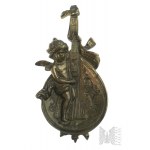 Zestaw Vintage Mosiężnych Figurek: Kaczka, Amor z Lutnią, Sowa, Głowa Meduzy (x2), Orzeł Biały (x2)