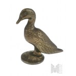 Zestaw Vintage Mosiężnych Figurek: Kaczka, Amor z Lutnią, Sowa, Głowa Meduzy (x2), Orzeł Biały (x2)