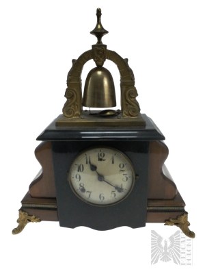 USA, XIX/XX w. - Zegar Kominkowy z Dzwonkiem William Gilbert Factory