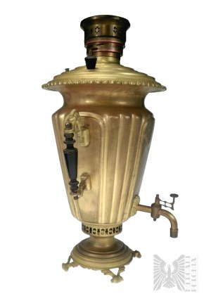 Russian Empire (Tula), 19th century. - Very Large Brass Samovar, Signed - Successors of Vasily Stepanovich Batashev, Tula