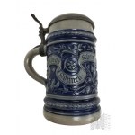 Kufel Ceramiczny z Pokrywką, Sentencja “Des Lebens Sonnenschein / Ist Trinken, Lieben, Fröhlich Sein”
