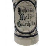 Kufel Ceramiczny z Cynową Pokrywką, Sentencja “Hopfen und Malz, Gott Erhalt's”