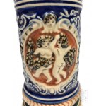 Kufel Ceramiczny z Pokrywką Cynową Amorki - Sygnatura JJ