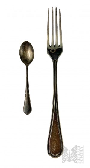 Germany - Silver Cutlery Set Fork and Small Spoon, Silver 800