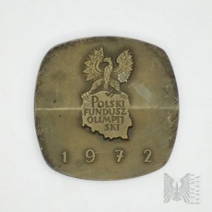 République populaire de Pologne, Varsovie, 1972. - Médaille Monnaie de Varsovie, Jeux Olympiques / Fonds olympique polonais - Dessin de Jerzy Jarnuszkiewicz.