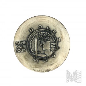 PRL, Warschau, 1972. - Münze Warschau, Medaille aus der königlichen Serie des PTAiN Bolesław Śmiały - Entwurf von Witold Korski.