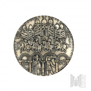 PRL, Varsovie, 1972. - Monnaie de Varsovie, médaille de la série royale du PTAiN Bolesław Śmiały - Dessinée par Witold Korski.