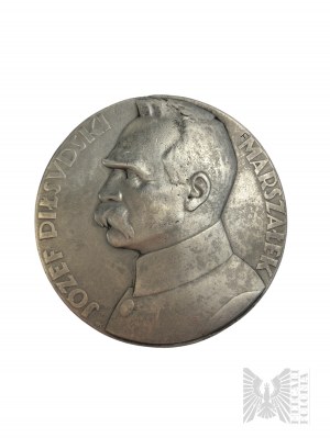 Médaille Józef Piłsudski - 10e anniversaire de la guerre polono-bolchevique - Dessinée par Józef Aumiller - Copie