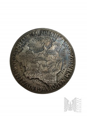 Józef Piłsudski-Medaille - 10. Jahrestag des Polnisch-Bolschewistischen Krieges - Entwurf von Józef Aumiller - Kopie