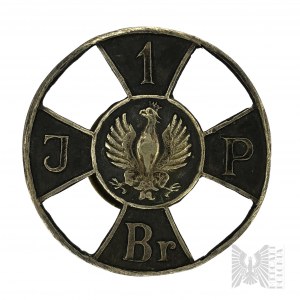 Odznak I. Brigády légií za vernú službu, kapitán J. Knedler, Varšava - kópia