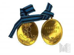 Exemplare der Virtuti Militari Medaille Ei Gold