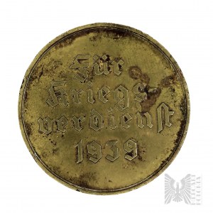 Medaglia del Terzo Reich - Kriegsverdienstmedaille, (Per il servizio di guerra), Tombak - Originale