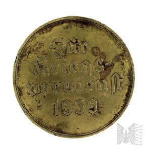 III Rzesza - Medal Kriegsverdienstmedaille, (Za zasługi wojenne), Tombak - Oryginał
