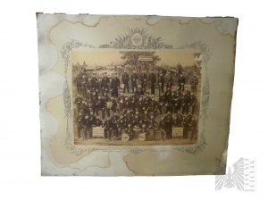 German Empire (Kastel on the Rhine?), circa 1897. - Photo of the 118th Reserve Regiment, Memento of the Completion of Military Service (