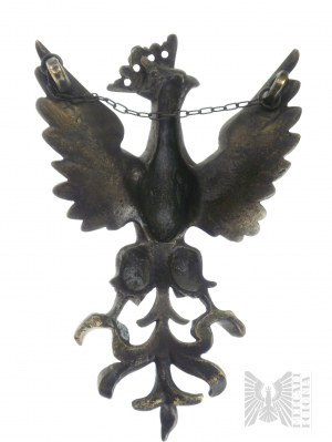 Brass Placket With Chain - Crowned Eagle