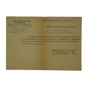 Poświadczenie rozliczenia subwencji obozu żeńskiego w Jemiołowie obozu męskego w Jordanowie 17.12.1949r.
