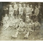 Zestaw 3 zdjęć HARCERKI II RP, Brenna - wycieczka, 1928-1929, [AW]