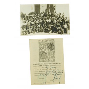 Obóz Harcerskiej Słuzbie Polsce Hufca ZHP Nowy Tomyśl w Drawsku k/Krzyża 9-30.VII.1948r. fotografia zbiorowa i zaświadczenie, [3]