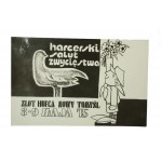 Zestaw 5 pocztówek harcerskich i 1 naszywki, 1975 rok, [3]