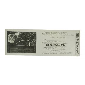 Zaproszenie na uroczyste otwarcie Międzynarodowego Obozu Przyjaźni MALTA-78 w Prądówce 11 lipca 1978r., [3]