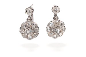 Diamond earrings early 20th century.