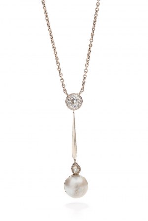 Pendentif avec perle et diamants 19e/20e siècle.
