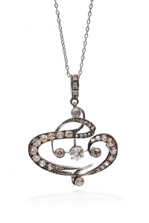 Diamant-Halskette 2. Hälfte 19. Jahrhundert.