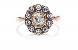 Ring with diamonds circa mid-20th century.