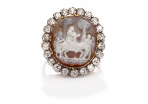Ring with secretary late 19th century.