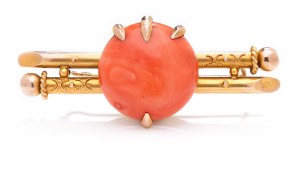 Brooch with coral early 20th century, Russia