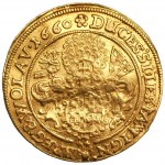 Slezsko - knížectví legnicko-brzesko-wołowskie - Jerzy, Ludwik a Chrystian - Dukát 1660, Brzeg (Tři bratři)