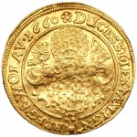 Slezsko - knížectví legnicko-brzesko-wołowskie - Jerzy, Ludwik a Chrystian - Dukát 1660, Brzeg (Tři bratři)