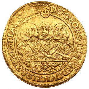 Śląsk - Księstwo Legnicko-Brzesko-Wołowskie - Jerzy, Ludwik i Chrystian - Dukat 1661 EW, Brzeg (Trzej Bracia), HYBRYDA 1659/1661