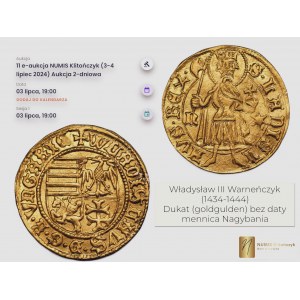 Władysław III Warneńczyk (1434-1444) - Dukat (goldgulden) bez daty, mennica Nagybania