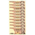 100 złotych 1988 - różne serie - set 89 sztuk