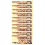 100 złotych 1988 - różne serie - set 89 sztuk