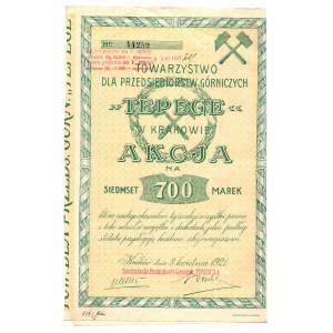 Towarzystwo dla Przedsiębiorstw Górniczych TEPEGE - 700 marek 1921