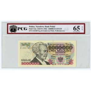 2.000.000 złotych 1993 - seria B 2021865 - PCG 65 EPQ