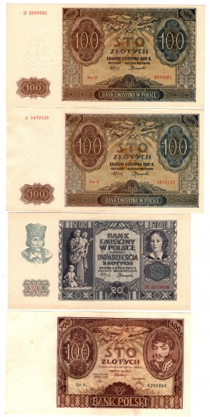 Set of 10 banknotes years 1929 -1941