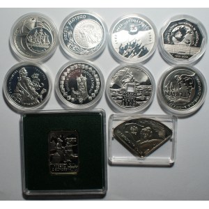 10 gold (2005-2008) - Ag 925, total weight: 141.40 grams - set of 10 coins, each different