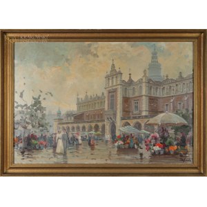 Władysław SERAFIN (1905-1988), Na Rynku Głównym w Krakowie