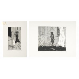 Tadeusz JACKOWSKI (ur. 1936), Modelki - zestaw dwóch prac (1989)