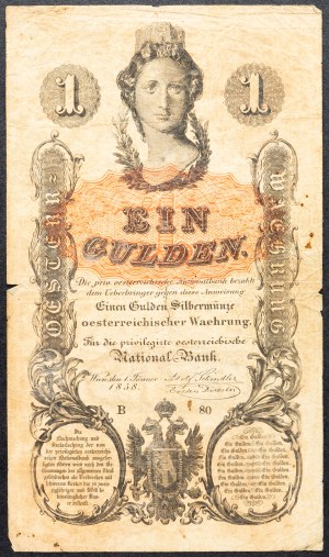 Franciszek Józef I, 1 Gulden 1858