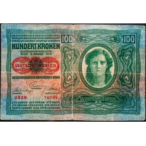 Franz Joseph I., 100 Kronen 1912
