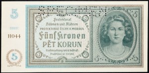 Protektorat Böhmen und Mähren, 5. Korun 1940