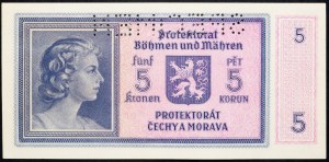 Protectorat de Bohême et de Moravie, 5 Korun 1940
