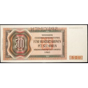Protectorate of Bohemia and Moravia, 500 Korun 1942